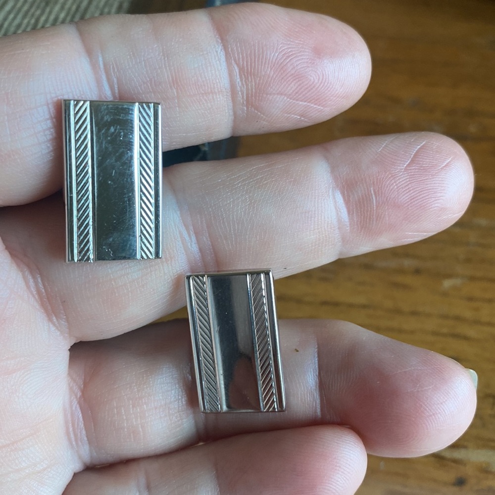 Vintage Shields Marked Rectangular Silver Mid-Cen… - image 3